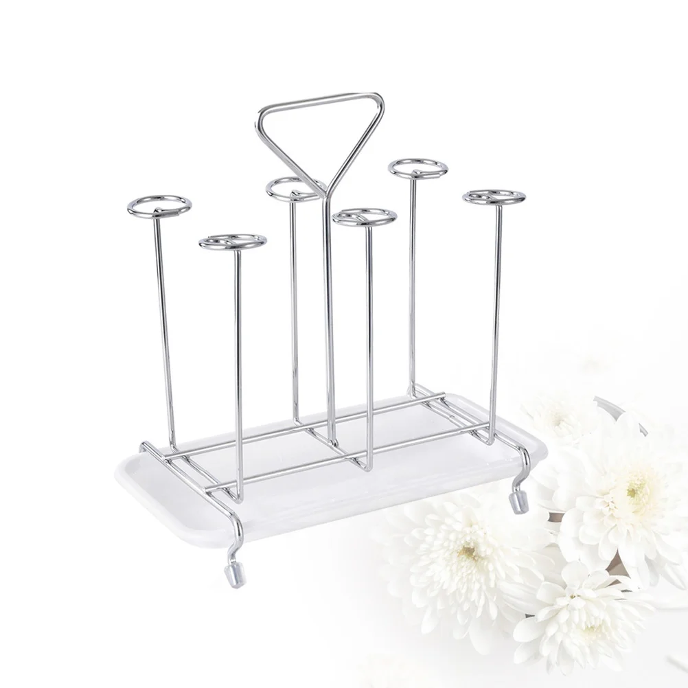 

Cup Drying Bottle Rack Stand Holder Drainer Mug Drinking Organizer Plate Dish Iron Draining Coffee Dryer Stander