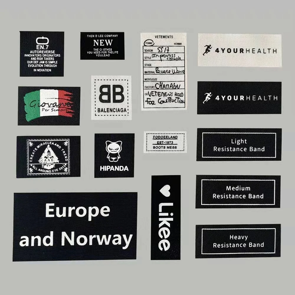 

15Pcs/Lots Mixed Soft Cloth Labels Various Letter Embroidery Hand Made Collar For Diy Knitted Printed Cotton Woven Sew Patches