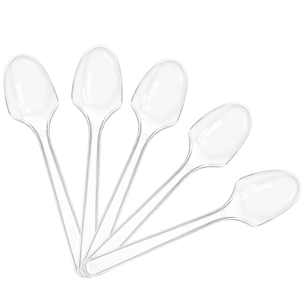 

Spoons Disposablemini Dessert Spoon Small Desert Tasting Appetizer Sampling Taster Clear Cake Silverware Cutlery Set Ice Cream