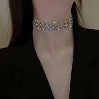 sexy net red super flash diamond neck chain