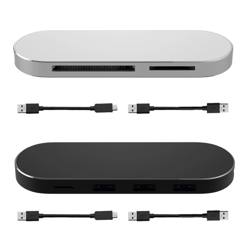 

7-в-1 Type C USB 3,0 Hub SD/TF/CF кардридер адаптер для MACBOOK ПК Android Ph