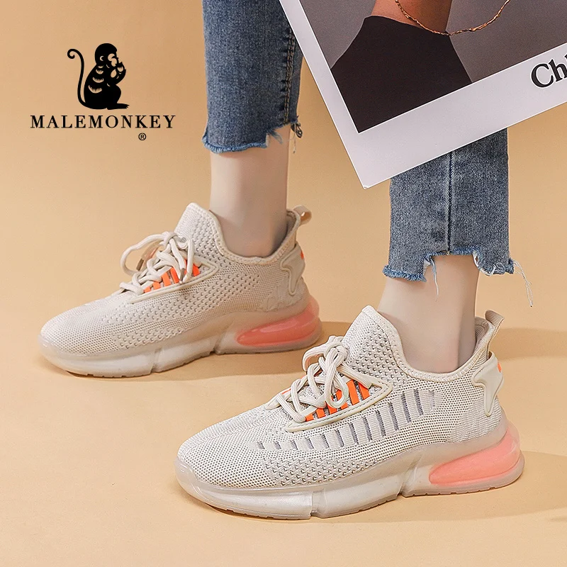 

Summer Ladies New Fashion Mesh Breathable Running Shoes Flat Wear-resistant Casual Sports Shoes Women's Shoes