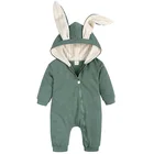 Комбинезон детский, хлопковый, с капюшоном, на возраст 0-18 месяцев