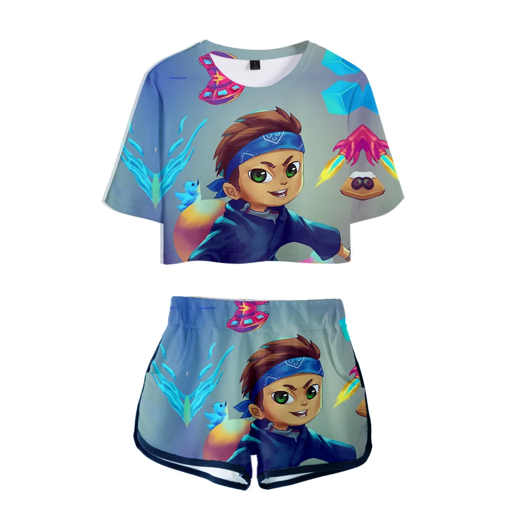 Комплект из двух предметов в стиле хип-хоп с 3D принтом