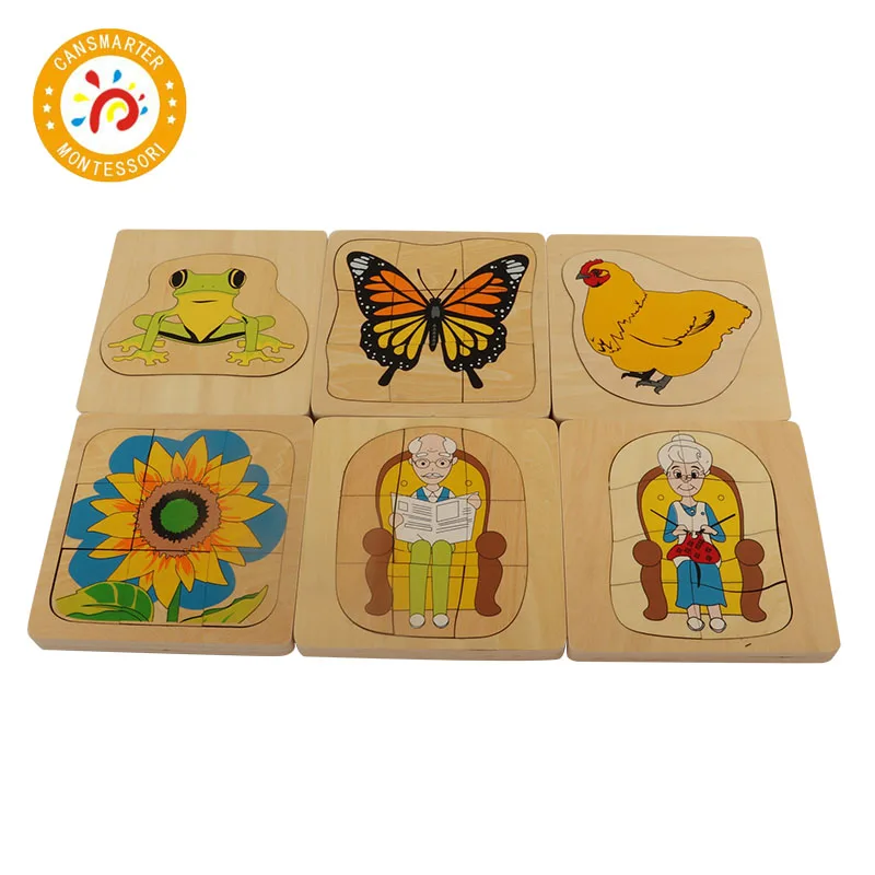 

Jigsaw Puzzle Montessori Materials Baby Toys Biology Wooden Educational Brain Teaser Tangram Puzzle Games Toys for Children