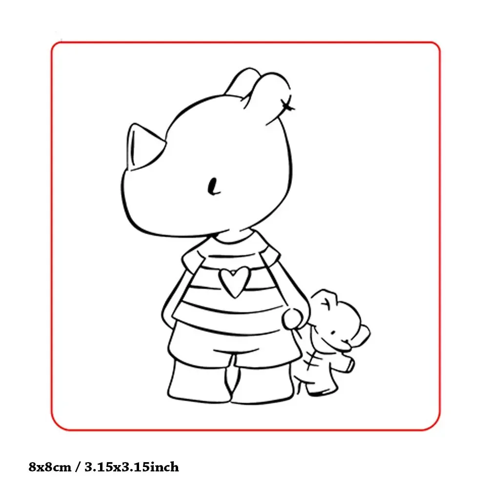 Папка для тиснения шаблон носорогов бумажная карта трафарет изготовления