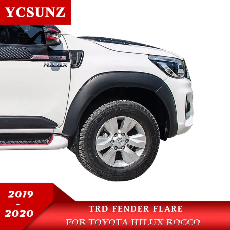 

Крыло вспышки Брызговики для Toyota Hilux Rocco 2019 2020 аксессуары SR5 завоевание двойная кабина Арка колеса YCSUNZ