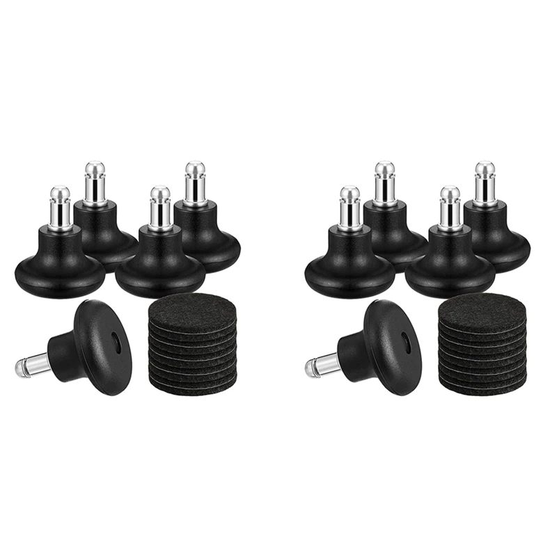 

10 Pack Bell Glides For Office Chair Without Wheels, Replacement Rolling Chair Swivel Wheels Fixed Stationary Castors