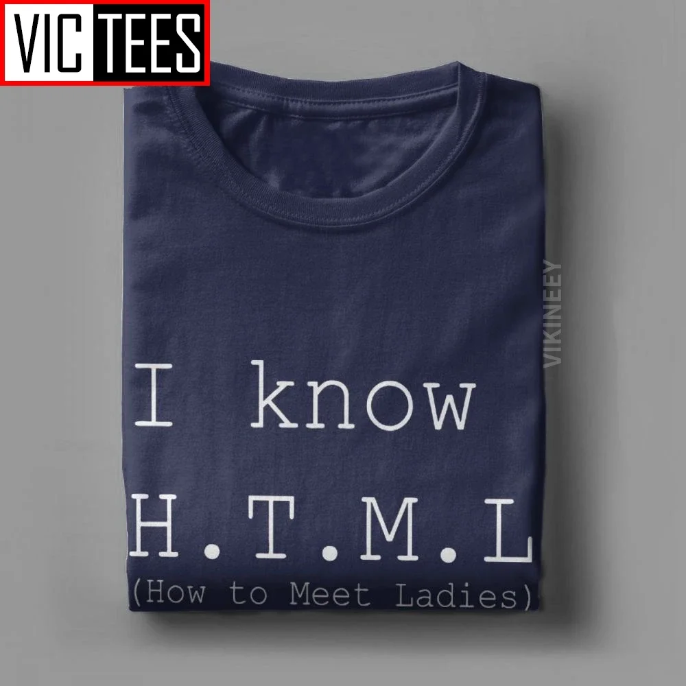 Модная силиконовая футболка с надписью I знаем HTML Мужская хлопковая Aviato Hooli Geek Tv