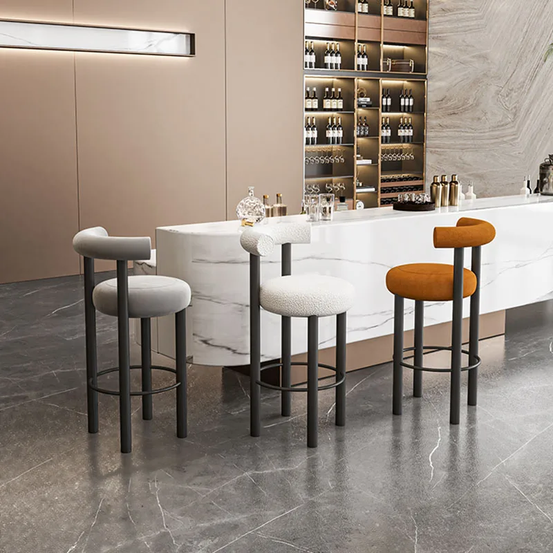 Бархатный круглый барный стул стойка регистрации кухонные подушки салон макияжа