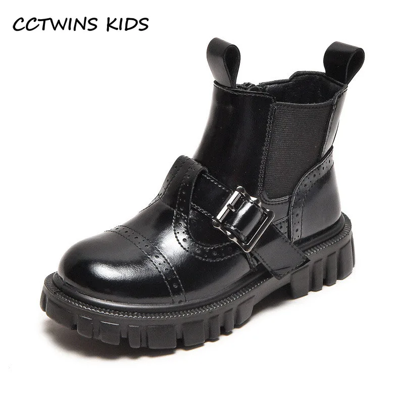 

Kids Boots 2022 Winter Grils Fashion Ankle Chelsea Boots Children Boys Genuine Leather Warm Shoes Toddler Brand Buckle Platform