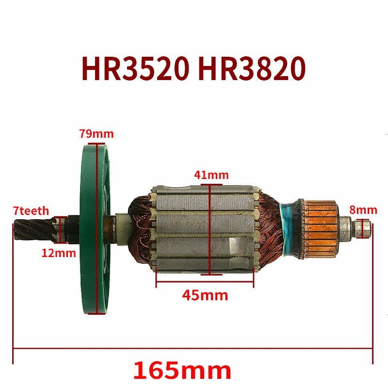

AC220-240V Rotor Accessories for Makita HR3520 HR3820 Electric Hammer Electric Pick Impact Drill Armature Anchor Replacement
