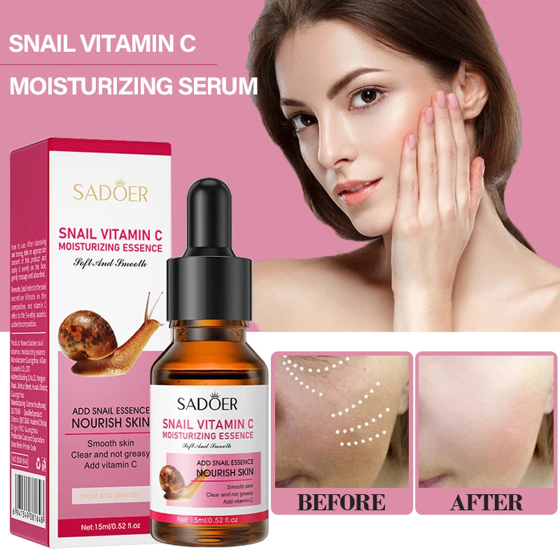 

Facial Serum Vitamin C Moisturizing Anti Aging Wrinkle Removing Pore Shrinking Whitening Firming Smooth Beauty Skin Care 15ml