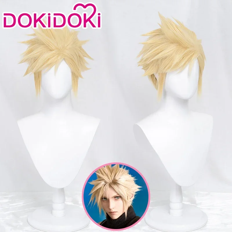 В НАЛИЧИИ DokiDoki Game FFVII Final Fantasy Cloud Strife Косплей Парик VII Blonde Волосы Термостойкие