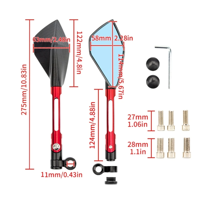 Q39F 2 шт./пара зеркало заднего вида для мотоцикла скутера зеркала мотокросса