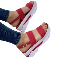 women sandals 2022 new summer platform heels ladies lightweight wedges shoes women buckle non slip beach sandals plus size 3543