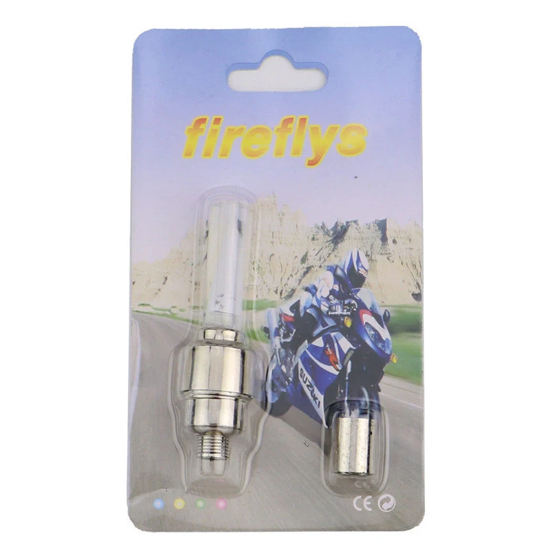 

Bicycle Wheel Spoke LED Light Waterproof Cycle Tyre Wheel Valve 7 Flash Light with Bright Bicycle Words Cycling Bike Accessories
