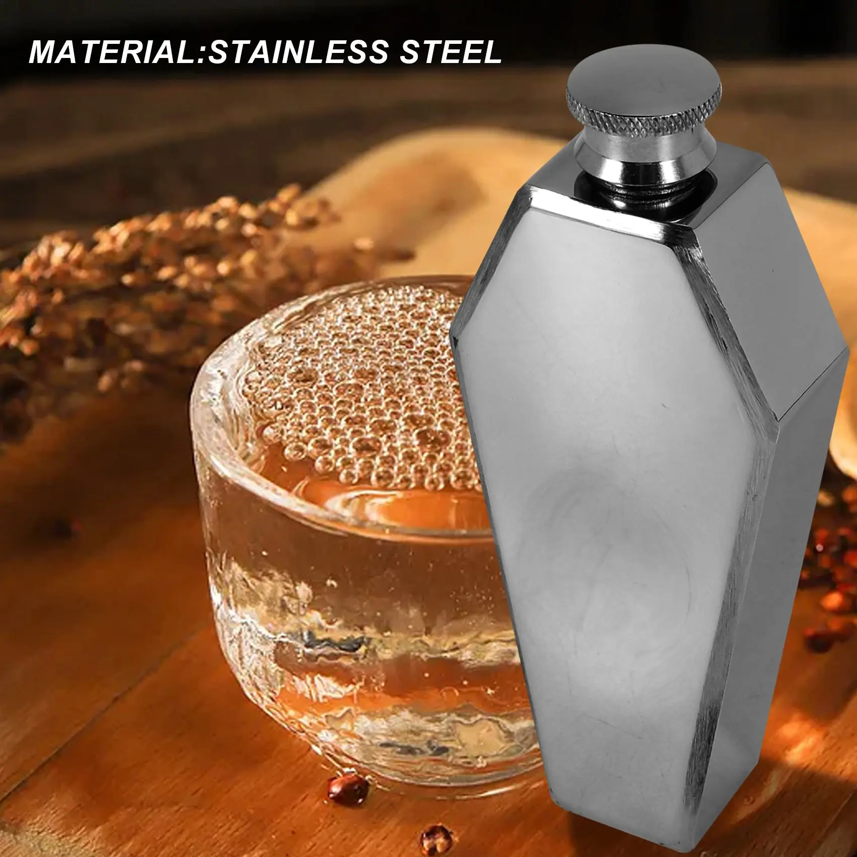 Мини-фляга на бедрах 100 мл персонализированная форма гроба портативный флакон из