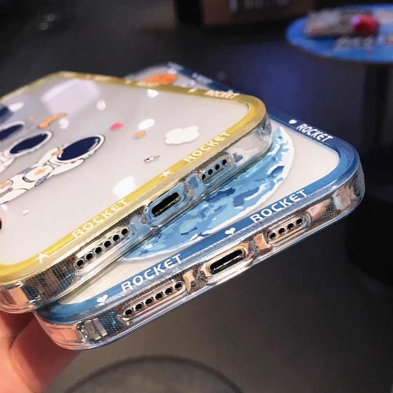 Чехол для Honor X7 милый прозрачный чехол телефона с рисунком астронавта X8 x9 задняя