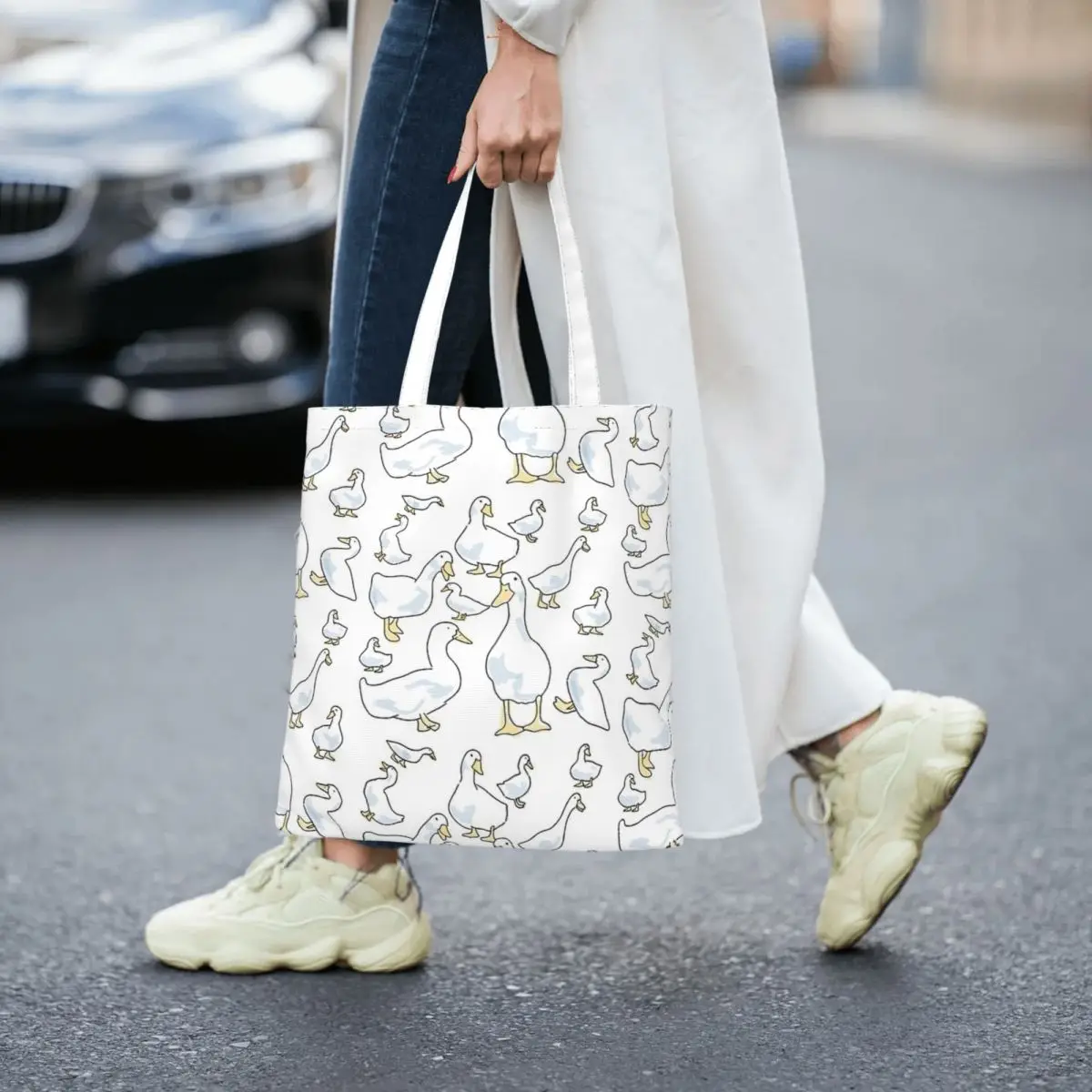 Cute Duckssss Women Canvas Handbag Large Capacity Shopper Bag Tote Bag withSmall Shoulder Bag