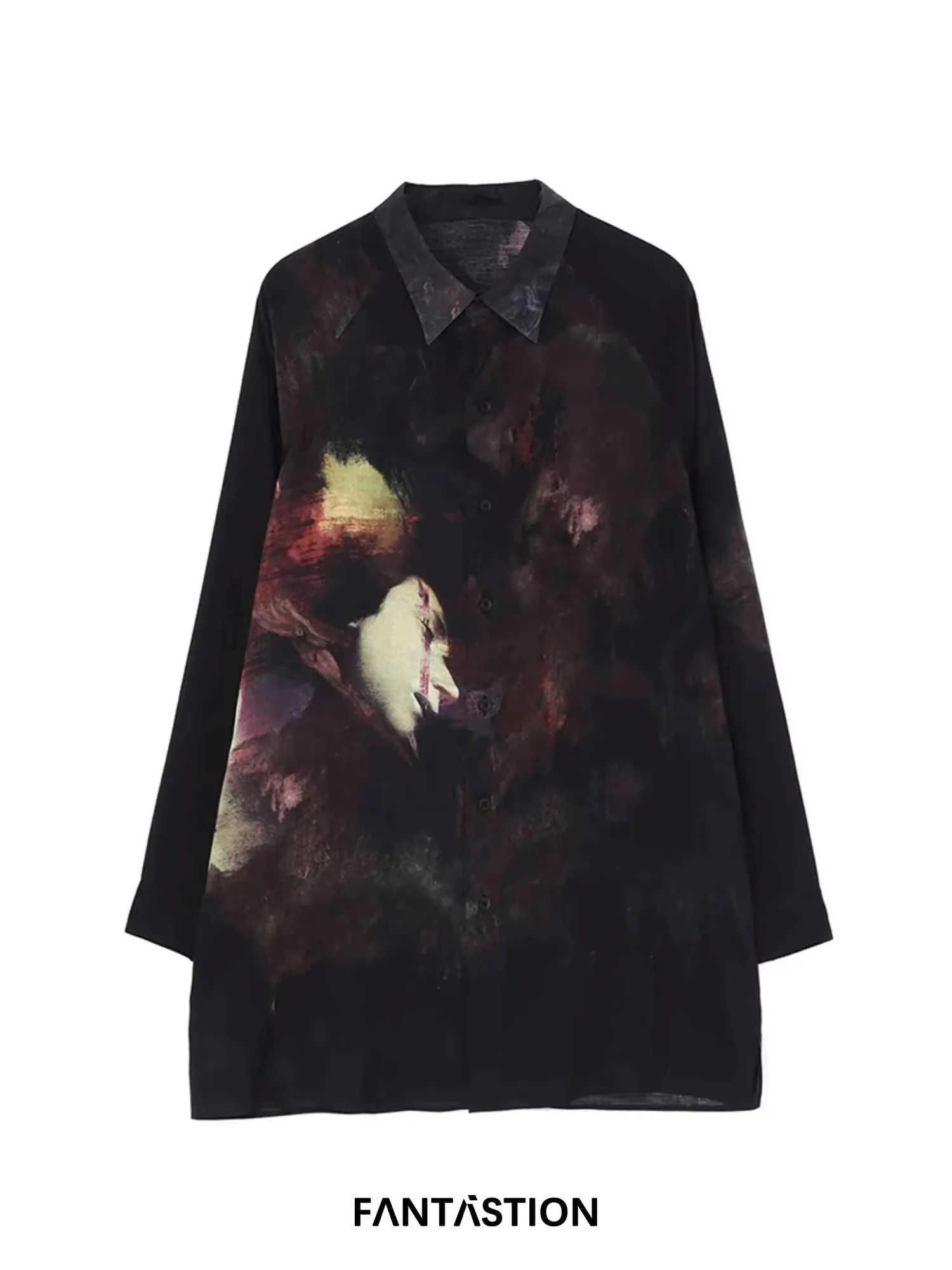 FANTASTION Стиль масляной живописи Unsiex Гавайская рубашка Негабаритные мужские