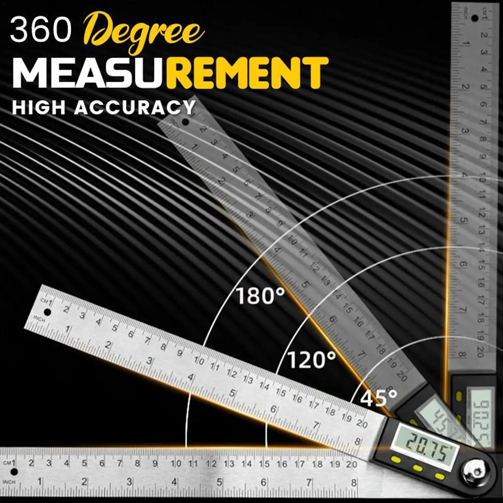 

Digital Protractor Ruler Digital Goniometer Electronic Protractor Digital Protractor Inclinometer Carpentry Tools 2M