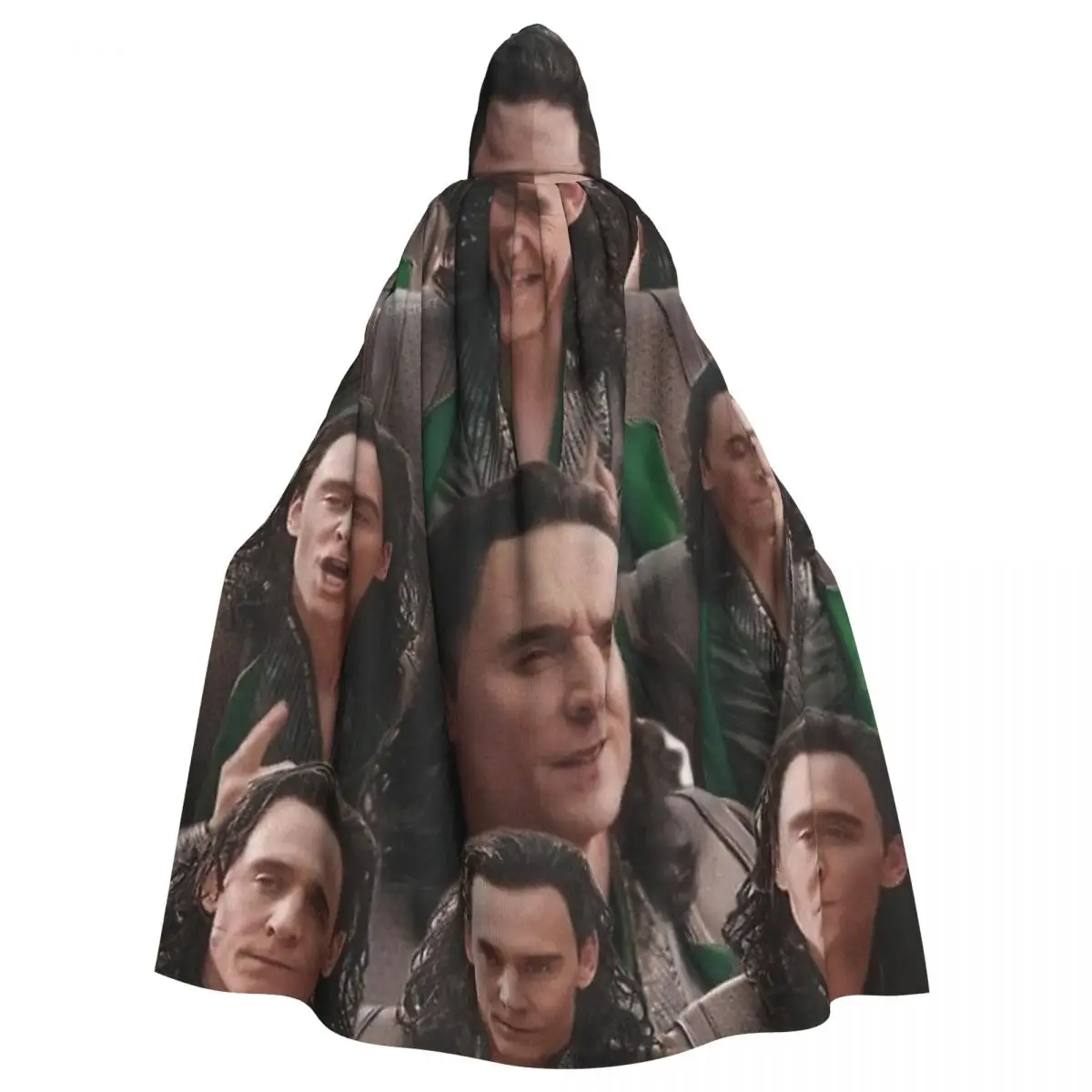 

Tom Hiddleston Hooded Cloak Halloween Party Cosplay Woman Men Adult Long Witchcraft Robe Hood