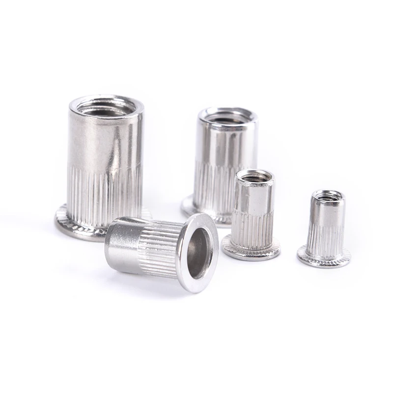 

M4 M5 M6 M8 M10 304 заклепки из нержавеющей стали, гайки с накатанной стальной головкой