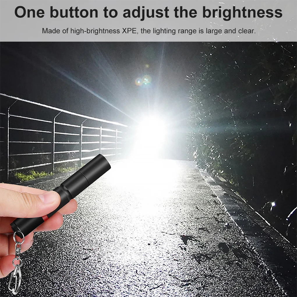 

Outdoor XPE Lamp Hiking Traveling Flashlight 3 Modes Portable Dimmable Light Hand Torch Battery Powered Lighting