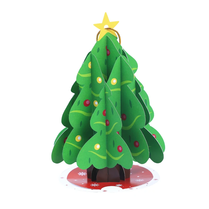 

Украшения для рождественской елки, рождественские украшения, 3D подвеска, зеленые поздравительные открытки, Декор для дома, праздника, вечеринки с красным конвертом