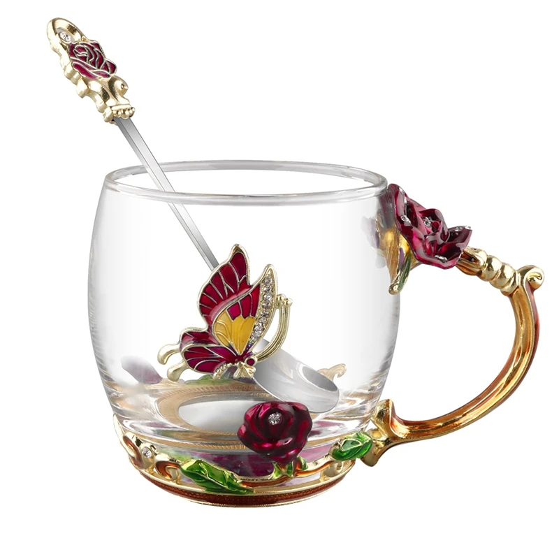 European Style Enamel Cup Creative With Handle Cup Coffee Cup