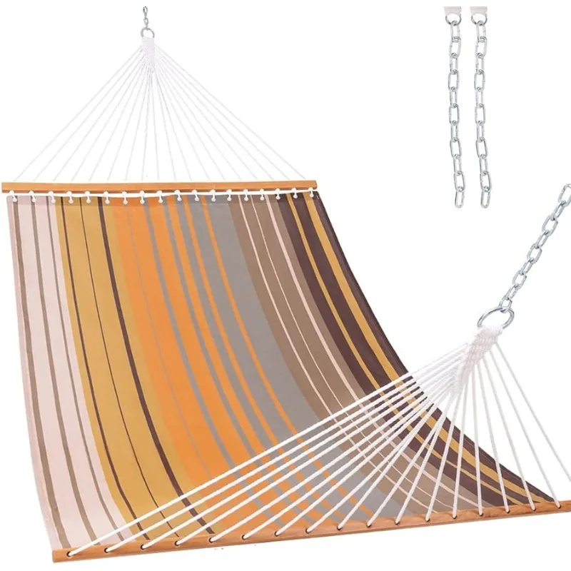 

Lazy Daze Hammocks Quick Dry Hammock with Spreader Bar 2 Person Double Hammock with Chains Outdoor Outside Patio Poolside Backya