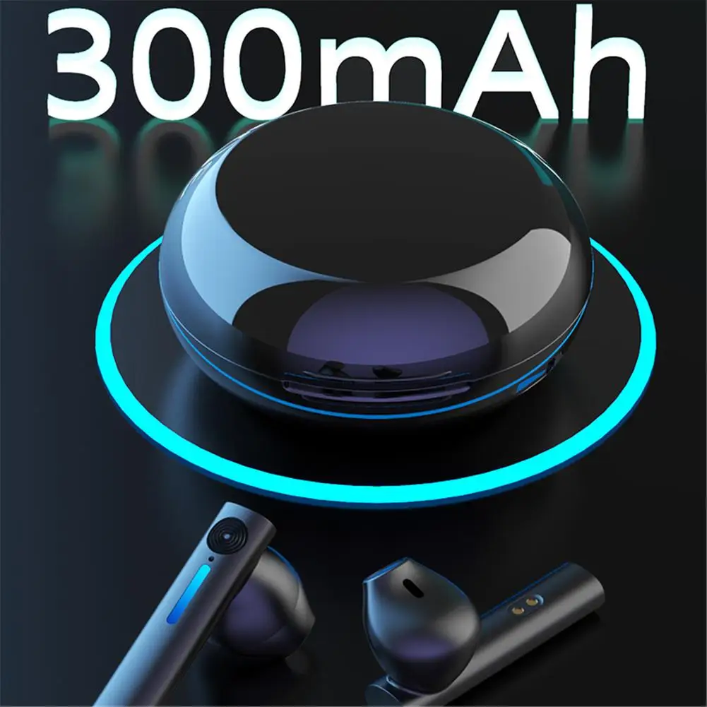 

Bluetooth-гарнитура 5,0, стереонаушники-вкладыши с бинауральным сенсорным управлением и зеркалом для макияжа, беспроводные наушники Tws