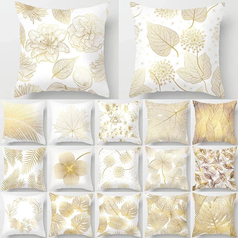 

Yellow Leaf Cushion Back Cushion Cushion Cover Polyester Pillow Sofa Chair Pillowcase Decorative Pillowcase Home Decor