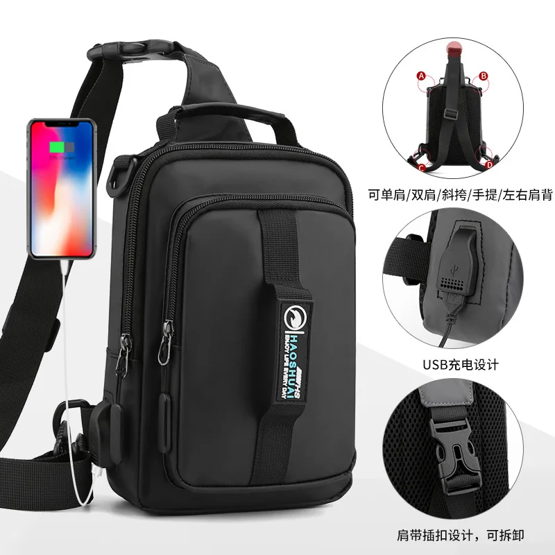 New multi-function Man Chest Package Fashion Leisure Shoulder Inclined Bag bag Outdoor Travel