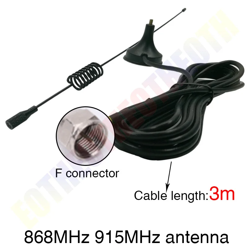 EOTH 868MHz 915MHz antenna wireless module 5 piece SUPPLY antenna 4.5dbi IOT high gain sucker aerial 3M cable SMA male connector
