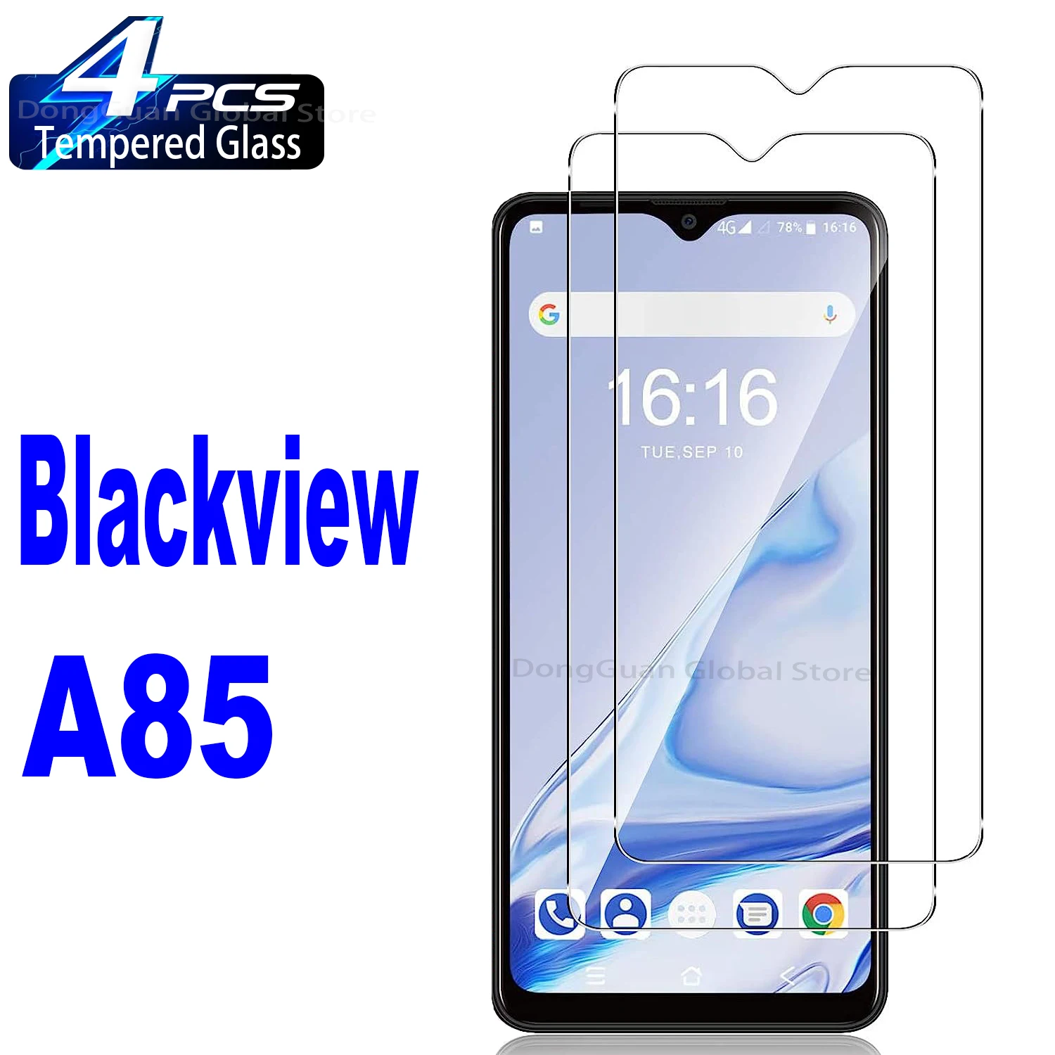 

2/4Pcs High Auminum Tempered Glass For Blackview A85 Screen Protector Glass Film