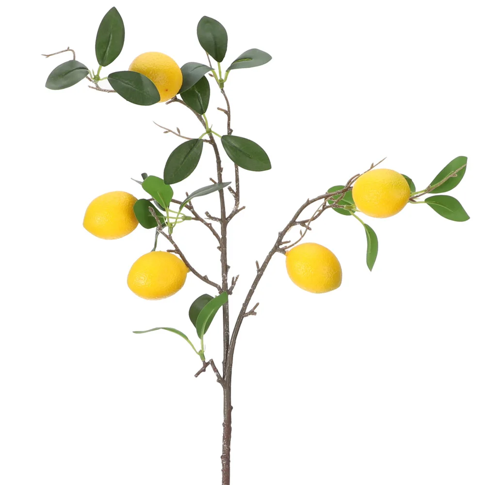 

Simulation Lemon Branch Artificial Foam Fruit Plant Cuttings Indoor Fake Flower DIY Ornaments Home Room Party Decoration