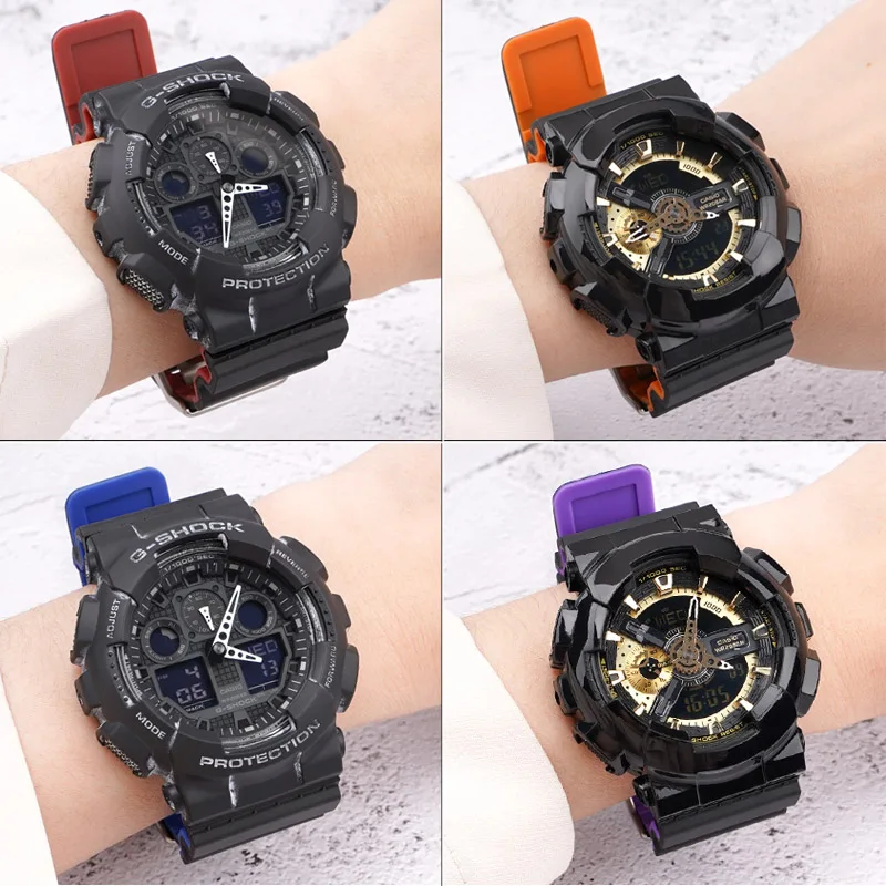 High Quality Watchband for Casio G-Shock GA-110 GA-100 GD-100 G-8900 Sport Resin Waterproof Replacement Bracelet Strap 16mm