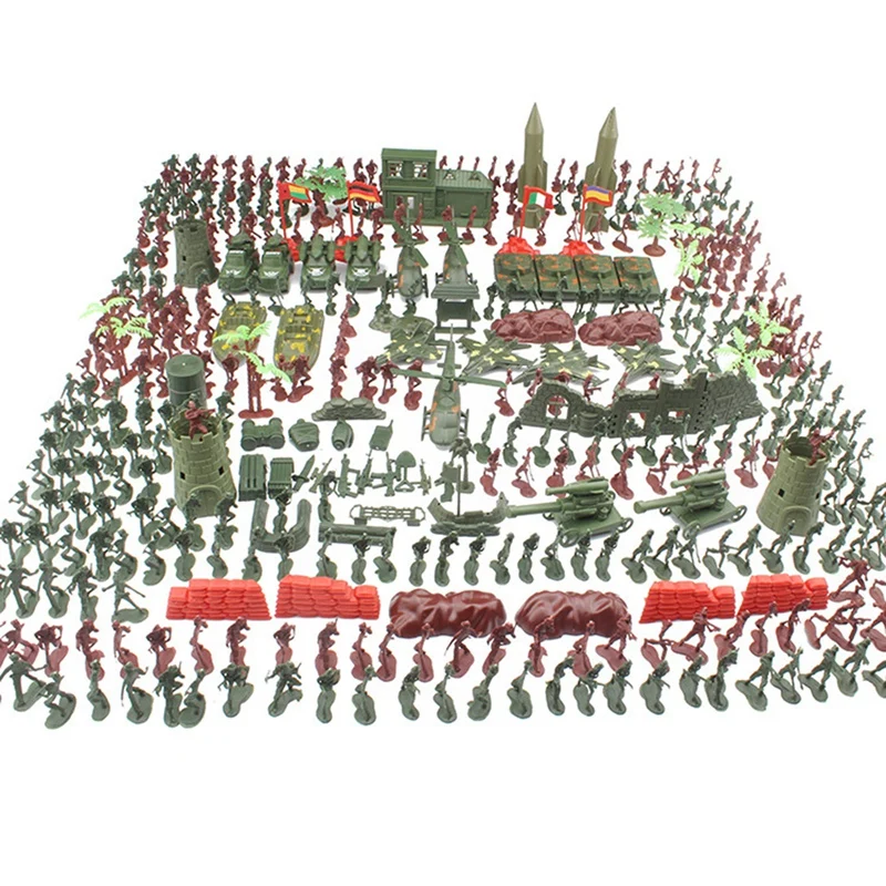 

519Pcs/Set 4 CM Simulation Mini Soldiers Action Figures Sand Table Accessories Men Kids Static Figures Tanks Play Toy