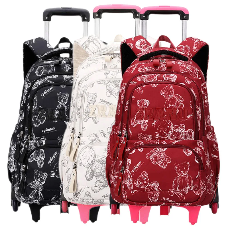 Школьный рюкзак на колесиках водонепроницаемые сумки для подростков книг
