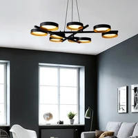 modern led acrylic pendant light living room bedroom dining room kitchen ring design pendant light wrought iron pendant light