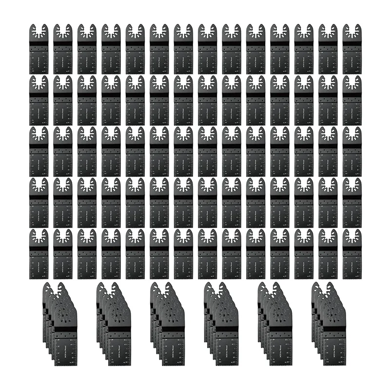 100 Pieces Oscillating Tool Blades Professional Universal Oscillating Saw Blades Wooden Multi-Tool Blades