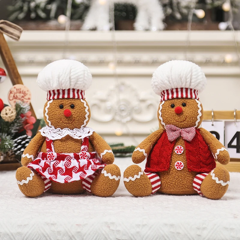 

Stuffed Gingerbread Decor Doll Plush Throw Pillow For Kids Adults Christmas Gift Hot Sale
