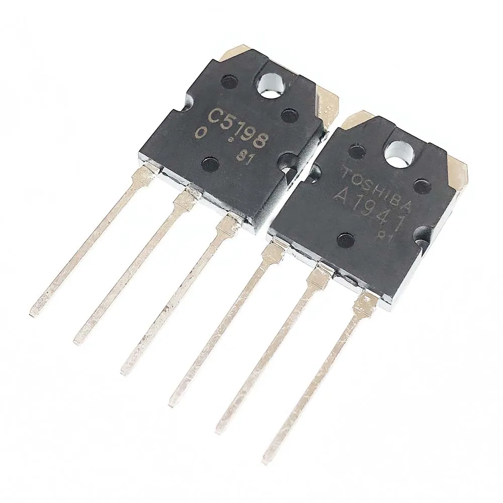 

10PCS 5pairs 2SC5198 2SA1941 TO3P (5PCS A1941 + 5PCS C5198) TO-3P Transistor authentic IC