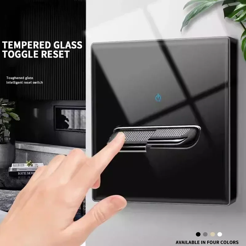 Розетка переключателя из закаленного стекла самосброс на 1 2 3 4 клавиши