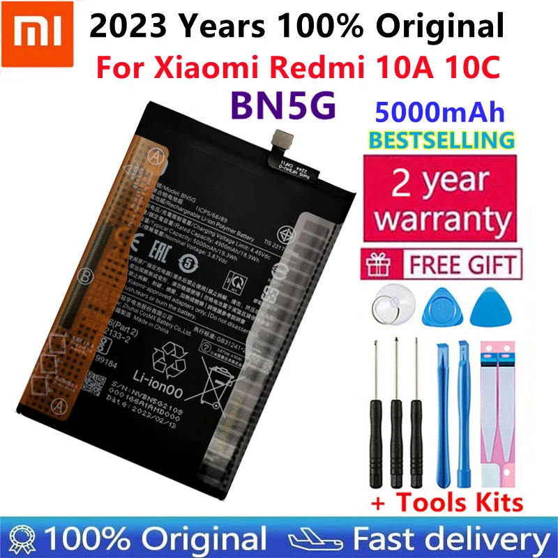 

High Quality Original New Xiao Mi BN5G Battery For Xiaomi Redmi 10C / 10A Mi Redrice 10C / 10A 5000mAh Batteries Bateria