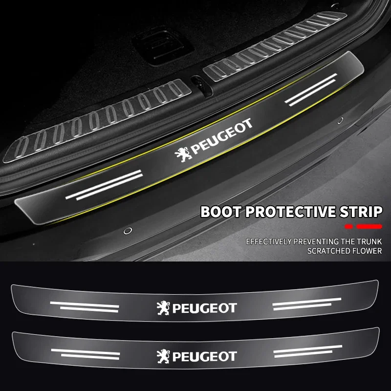 Прозрачные защитные наклейки на задний бампер автомобиля для Peugeot 206 307 308 3008 207 208