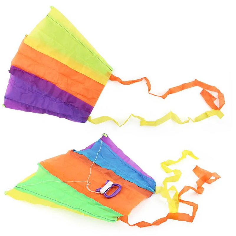 

1 Set Colorful Portable Soft Cloth Folding Pocket Flying Kite Toys with Storage Case Children Outdoor Sports Camping Funny Toys
