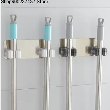 

Wall Mounted Mop Holder Brush Broom Hanger Storage Rack Kitchen Organizer Mounted Accessory Hanging Cleaning Tools